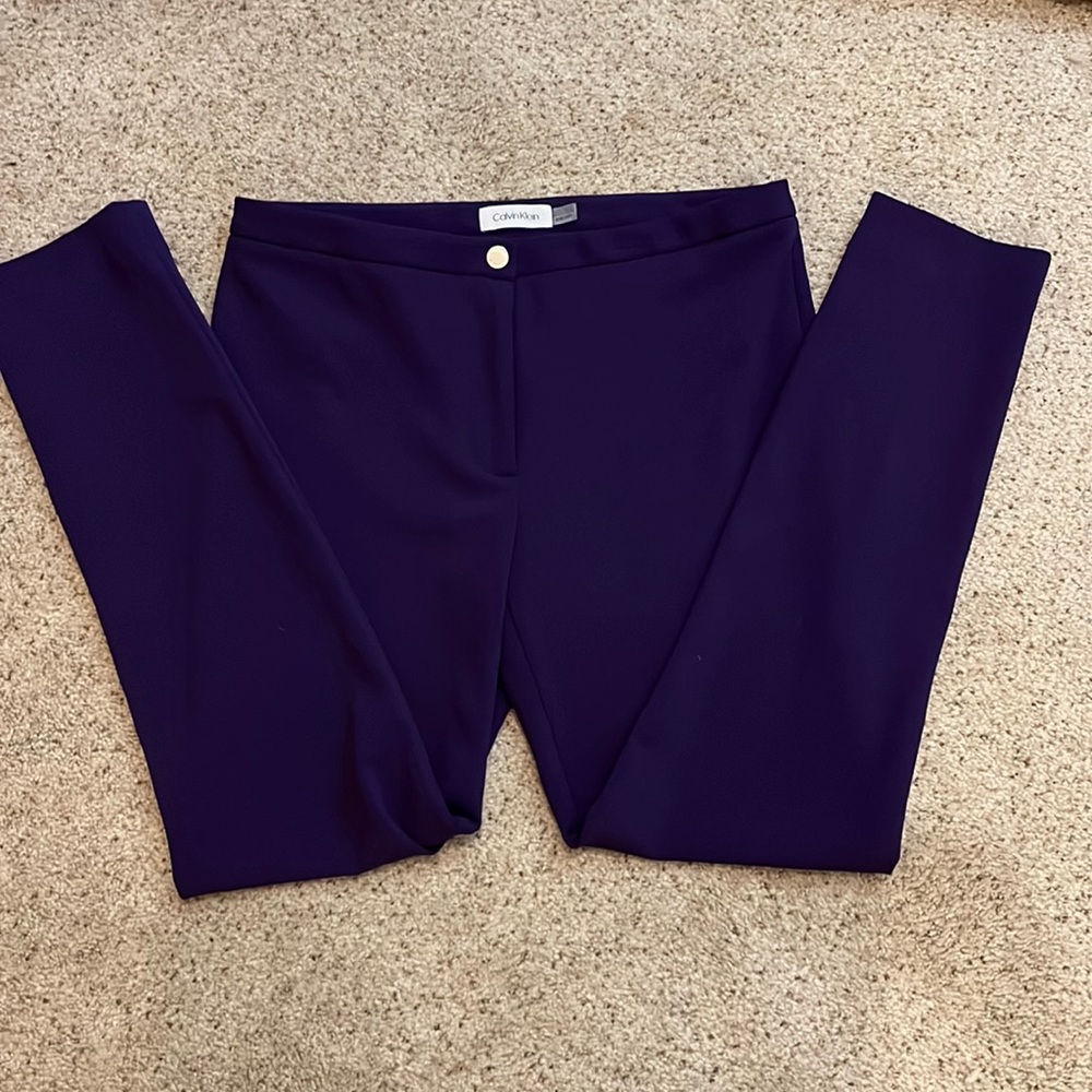 Calvin Klein Purple Dress Pants